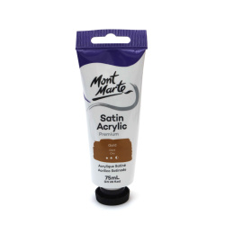 Ακρυλικό σατινέ χρώμα Mont Marte Satin Acrylic 75ml -Χρυσό 