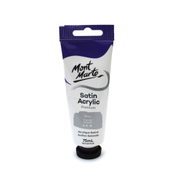 Ακρυλικό σατινέ χρώμα Mont Marte Satin Acrylic 75ml - Ασημί ασημί