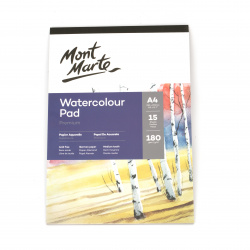 Μπλοκ σχεδίου Mont Marte ακουαρέλας A4 180 g / m2 Watercolour Pad German Paper -15 φύλλα