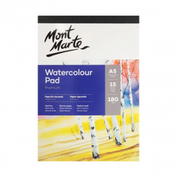 Μπλοκ ζωγραφικής ακουαρέλας A5 180 g/m2 Mont Marte Watercolour Pad German Paper -15 φύλλα