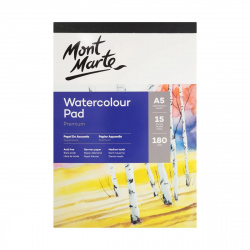 Sketchbook with Watercolor Paper MONT MARTE Premium, German Paper / A5, 180 g/m2 - 15 sheets