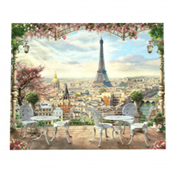 Πίνακας με ψηφίδες / diamond painting 40x50 cm - Παρίσι από μακριά YSG0373 (στρογγυλά διαμάντια) 