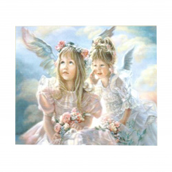 DIY Diamond Painting 40x50 cm with a Frame, Full Drill, Round Diamonds, Home Wall Decoration - Angel's Whisper YSG0117