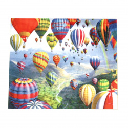 Πίνακας με ψηφίδες (στρόγγυλες) 40x50 cm με κορνίζα  - Αερόστατα YSG1349
