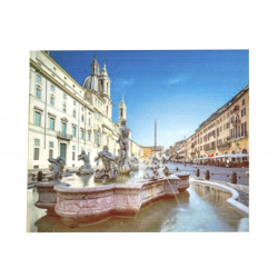 Diamond Painting 40x50 cm with a Frame, Full Drill, Round Diamonds, Home Wall Decor - Fountain in Rome YSG1445