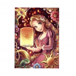 Πίνακας με ψηφίδες (στρόγγυλες) 40x50 cm με κορνίζα  - Rapunzel YSG1803