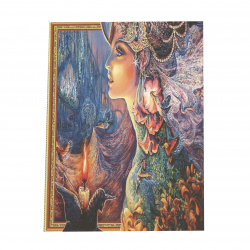 Πίνακας με ψηφίδες (στρόγγυλες) 3D 40x50 cm με κορνίζα  - Mistress of the seasons LT0101