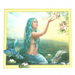 3D Diamond Painting 40x50 cm, Round Crystals, Full Drill with a Frame, Home Decor - Mermaid LT0403