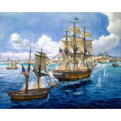 Πίνακας με ψηφίδες (στρόγγυλες) 21x25 cm μερική κόλληση - Πλοία YSA1126