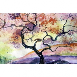Diamond Painting Kit, 30x40 cm, Round Diamonds, Full Drill with Frame - The Crooked Tree YSG7762
