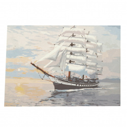 Σετ ζωγραφικής με αριθμούς 40x50 cm - Θαλάσσια φρεγάτα Ms8109