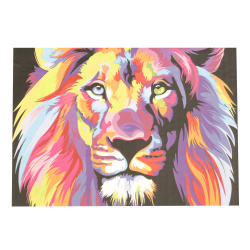 Σετ ζωγραφικής με αριθμούς 40x50 cm - Lion rainbow Ms9231
