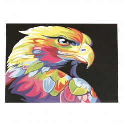 Σετ ζωγραφικής με αριθμούς 40x50 cm - Eagle rainbow Ms9283