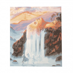 Комплект рисуване по номера 40x50 см - Жена водопад Ms9623