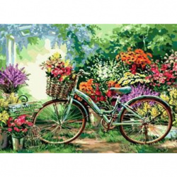 Σετ ζωγραφικής με αριθμούς 40x50 cm - Πολύχρωμο ποδήλατο Ms9660