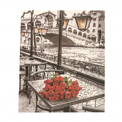 Комплект рисуване по номера 40x50 см - Самотни рози Ms9746