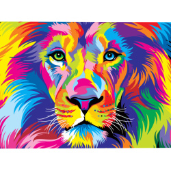 Σετ ζωγραφικής με αριθμούς 40x50 cm - Πολύχρωμο λιοντάρι BFB0163