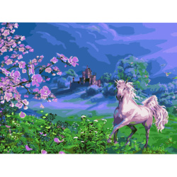 Paint by Number Kit / 40x50 cm - Pink Unicorn, MS8486
