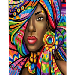 DIY Paint by Number Kit / 40x50 cm - African Beauty, BFB0666