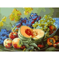 Paint My Numbers Kit for DIY Acrylic Painting "Autumn still life" / MS9859, Size: 40x50 cm, Perfect for Adults, Beginner Painters, Birthday, Anniversary or Christmas Gifts