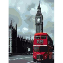 Paint by Numbers Kit, 40x50 cm, for DIY Acrylic Painting  - Excursion to London, MS9397
