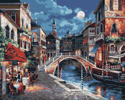 Комплект рисуване по номера 30x40 см -Красотите на Венеция MS8020
