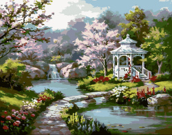Комплект рисуване по номера 40x50 см -Китайска пролет MS8554