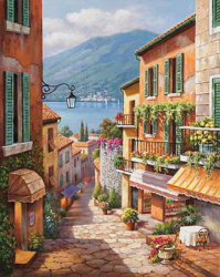 DIY Diamond Painting Kit / 30x40 cm / Round Diamonds / Full Drill with Frame - Old Street YSG3487