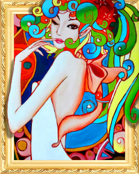 Πίνακας 5D με ψηφίδες (στρόγγυλες) 30x40 cm πλήρης κόλληση με τελάρο - Abstract and Colorful LT0206