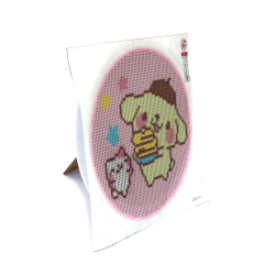 Children's Diamond Painting Kit 20x20 cm, Round Diamonds, Full Adhesive with Plastic Frame - DY2014