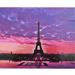 Комплект рисуване по номера 40x50 см - Нощен Париж OTG6006