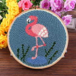 Creative Embroidery Kit, 20x20 cm, with Embroidery Frame, Threads, and Perforated Needle - C5035