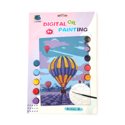 Kit vopsea dupa numere 20x30 cm - Balon cu aer