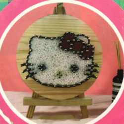 STRING ART Creative Set with Threads, Nails and Easel, 11x11 cm - Hello Kitty DHAA28278