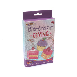 Diamond Creative Kit: 3 Key Rings with Cakes, 8x7 cm 