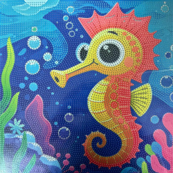 Graceful Diamond Painting 30x30 cm with Round Diamonds – Partial Drill “Dragonfly” MKX17349