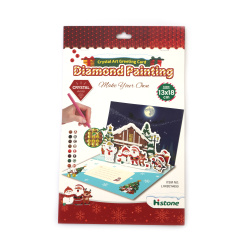 Santa Claus and Friends 3D Diamond Christmas Card 13x18 cm – Perfect for Holiday Greetings and Festive Gift Giving LHKBC14655