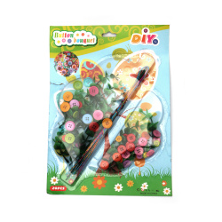 Handmade Creative Kit – Make Your Own Button and Wire Bouquet – Fun DIY Craft Set for Kids and Adults