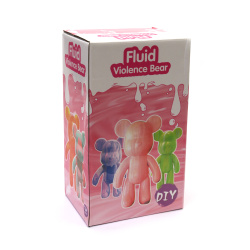 Fun Creative Painting Kit – Cute Bear Figurine 22x13 mm with 3 Paint Colors – Lovely Purple-Themed DIY Set for Kids