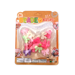 Colorful Plastic Beads Set – Bow Shape 20x15 mm, Hole 3.5 mm – Mixed Colors – Cute and Creative Beads for Handmade Jewelry and Crafts