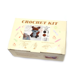 Charming Amigurumi Crochet Kit “Fox”, 50×50×50 mm, GZ6065 – A Fun and Creative Crochet Project, Perfect for Handmade Gifts and Cozy Decor