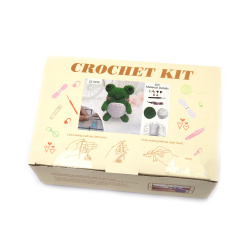 Playful Amigurumi Crochet Kit “Frog”, 50×50×50 mm, GZ6076 – A Fun and Creative Crochet Project, Perfect for Handmade Gifts and Craft Lovers