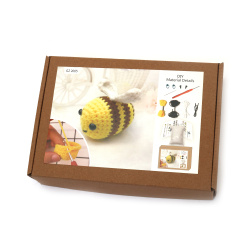 Adorable Amigurumi Crochet Kit “Bee”, 60×45×50 mm, GZ2005 – Perfect for Fun DIY Crochet Projects and Handmade Gifts