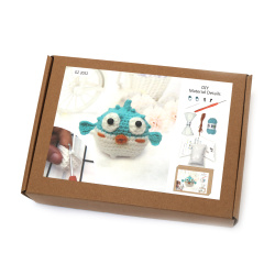 Amigurumi Crochet Kit “Puffer Fish”, 60×45×50 mm, GZ2052 – A Fun and Creative Crochet Project, Perfect for Handmade Gifts and Ocean-Themed Décor