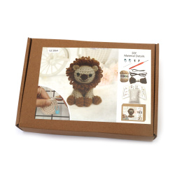 Amigurumi Crochet Kit “Little Lion”, 60×45×50 mm, GZ2064 – A Fun and Heartwarming Crochet Project, Perfect for Handmade Gifts and Animal Lovers