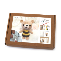 Sweet Amigurumi Crochet Kit “Bear with Wings”, 60×45×50 mm, GZ2067 – A Lovely and Creative Crochet Project, Perfect for Handmade Gifts and Whimsical Home Decor