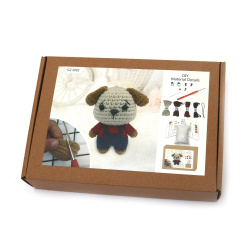 Lovely Amigurumi Crochet Kit “Dog”, 60×45×50 mm, GZ2082 – A Fun and Heartwarming Crochet Project, Perfect for Handmade Gifts and Craft Enthusiasts