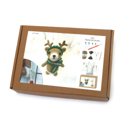 Amigurumi Crochet Kit “Christmas Reindeer”, 60×45×50 mm, GZ2140 – A Cozy and Joyful Crochet Project, Perfect for Holiday Gifts and Winter Décor