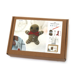 Sweet Amigurumi Crochet Kit “Christmas Cookie”, 60×45×50 mm, GZ2141 – A Fun and Festive Crochet Project, Perfect for Holiday Gifts and Christmas Decorations
