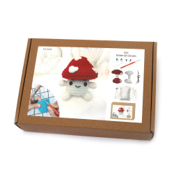 Charming Amigurumi Crochet Kit “Mushroom”, 60×45×50 mm, GZ2103 – A Sweet and Creative Crochet Project, Perfect for Handmade Gifts and Woodland-Inspired Decor